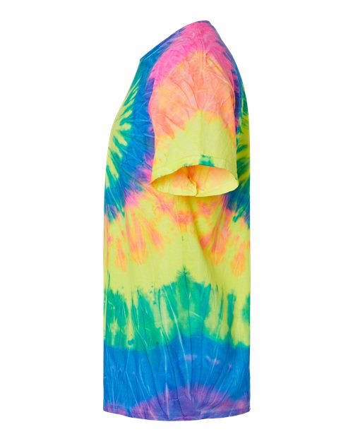 Multi-Color Tie-Dyed T-Shirt - DirectSide - B10002083 - Neon Rainbow