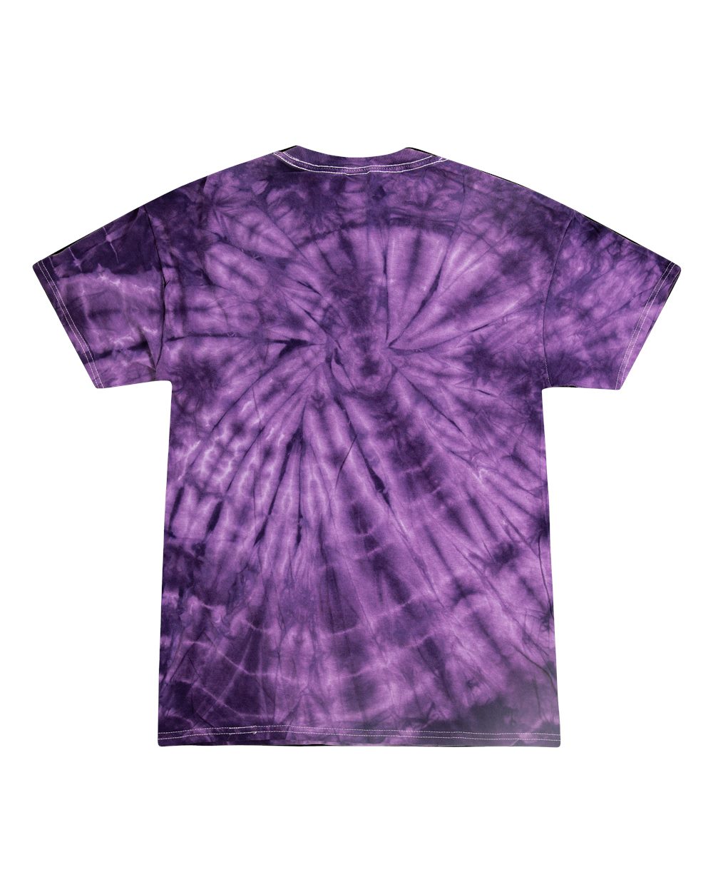 Multi-Color Tie-Dyed T-Shirt - Back - B10002673 - Spider Purple