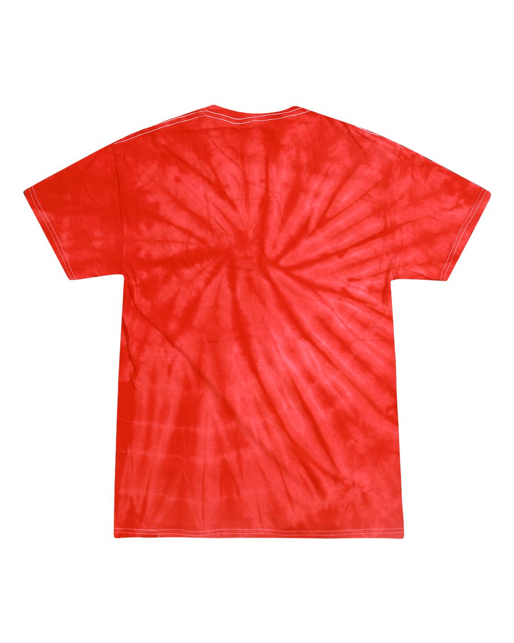 Multi-Color Tie-Dyed T-Shirt - Back - B10002703 - Spider Red