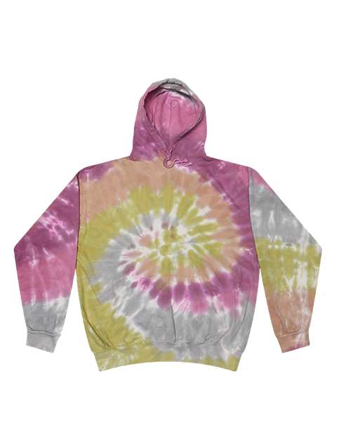 Tie-Dyed Hooded Sweatshirt - Front - B10602273 - Desert Rose