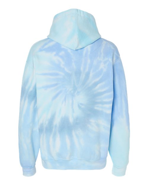 Tie-Dyed Hooded Sweatshirt - Back - B10602063 - Lagoon