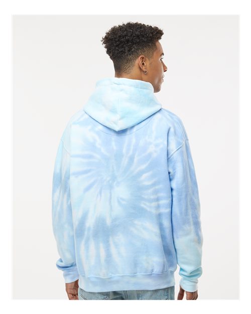 Tie-Dyed Hooded Sweatshirt - OnModelBack - B10602063 - Lagoon