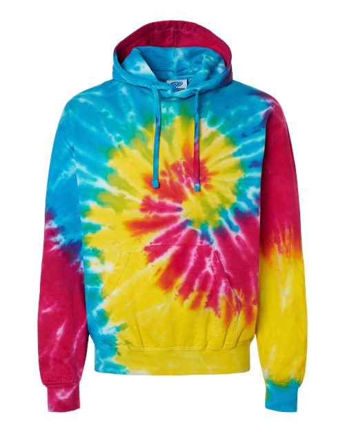 Tie-Dyed Hooded Sweatshirt - Front - B10602963 - Reactive Rainbow