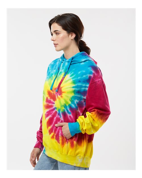 Tie-Dyed Hooded Sweatshirt - OnModelSide - B10602963 - Reactive Rainbow