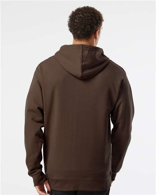 Midweight Hooded Sweatshirt - OnModelBack - B23676602 - Brown