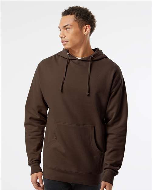 Midweight Hooded Sweatshirt - OnModelFront - B23676602 - Brown