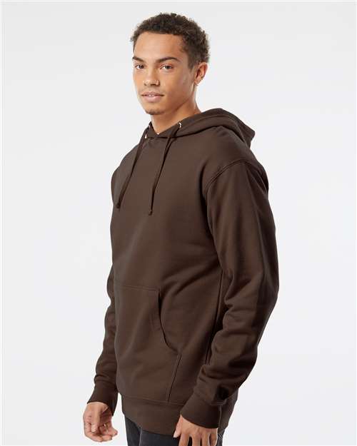 Midweight Hooded Sweatshirt - OnModelSide - B23676602 - Brown