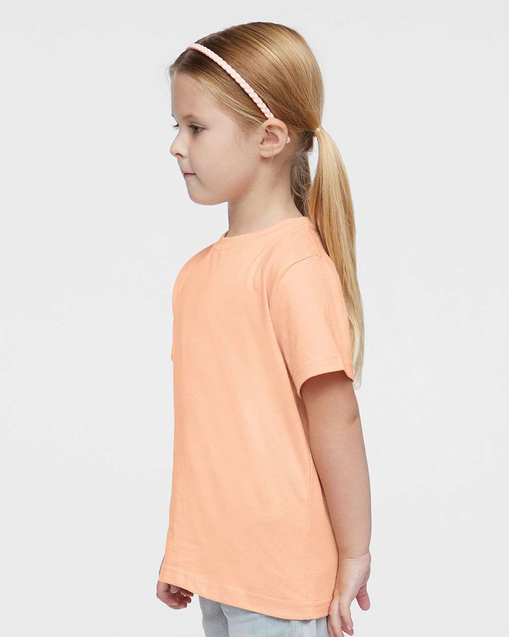 Toddler Fine Jersey Tee - OnModelSide - B31838803 - Peachy