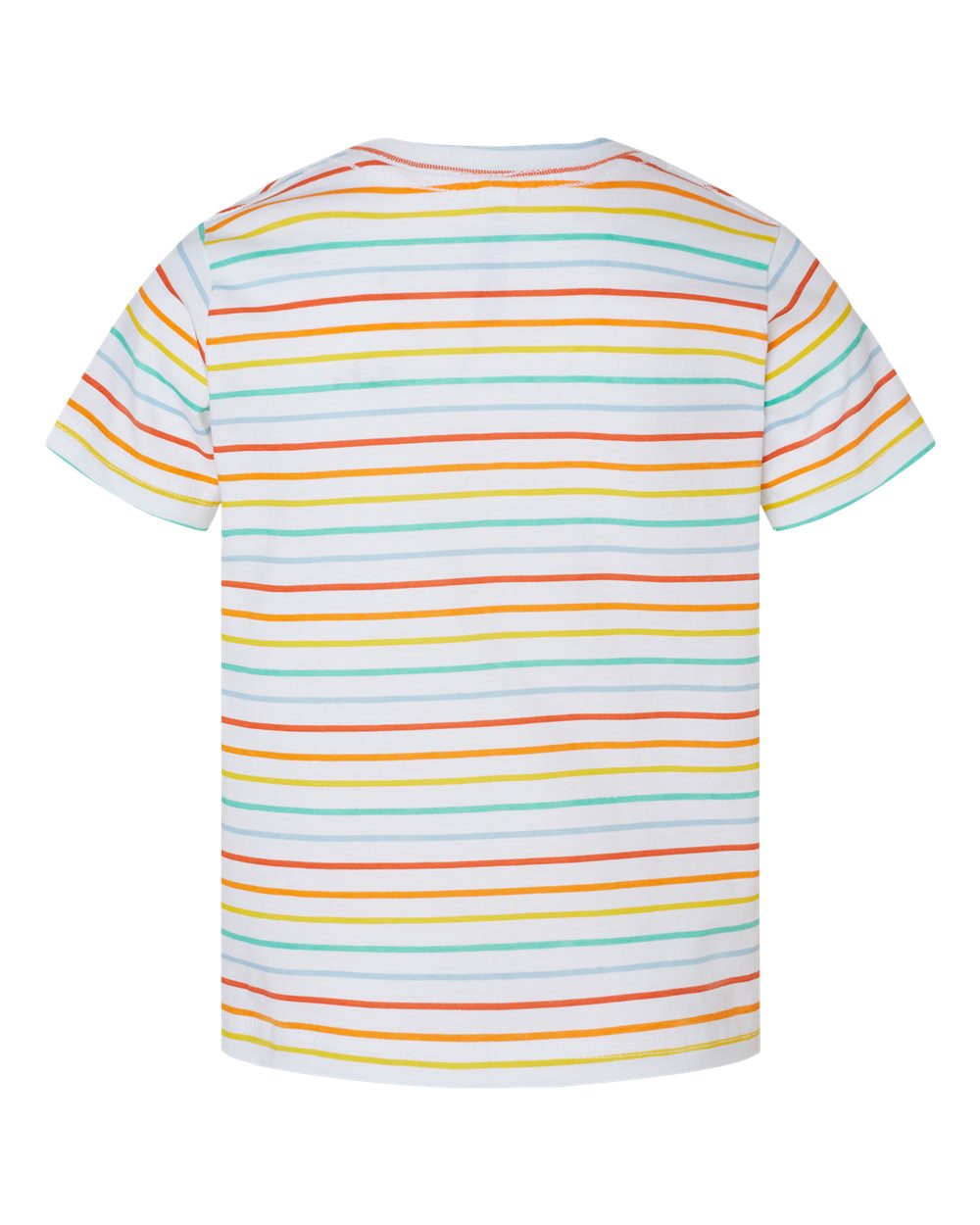 Toddler Fine Jersey Tee - Back - B31838793 - Rainbow Stripe