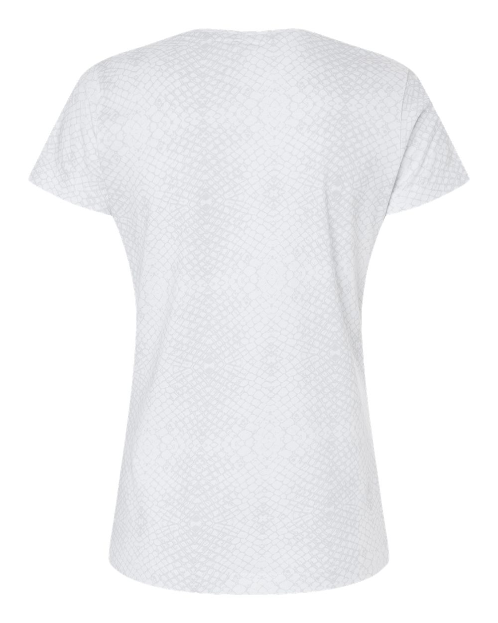 Women's Fine Jersey Tee - Back - B87238083 - White Reptile