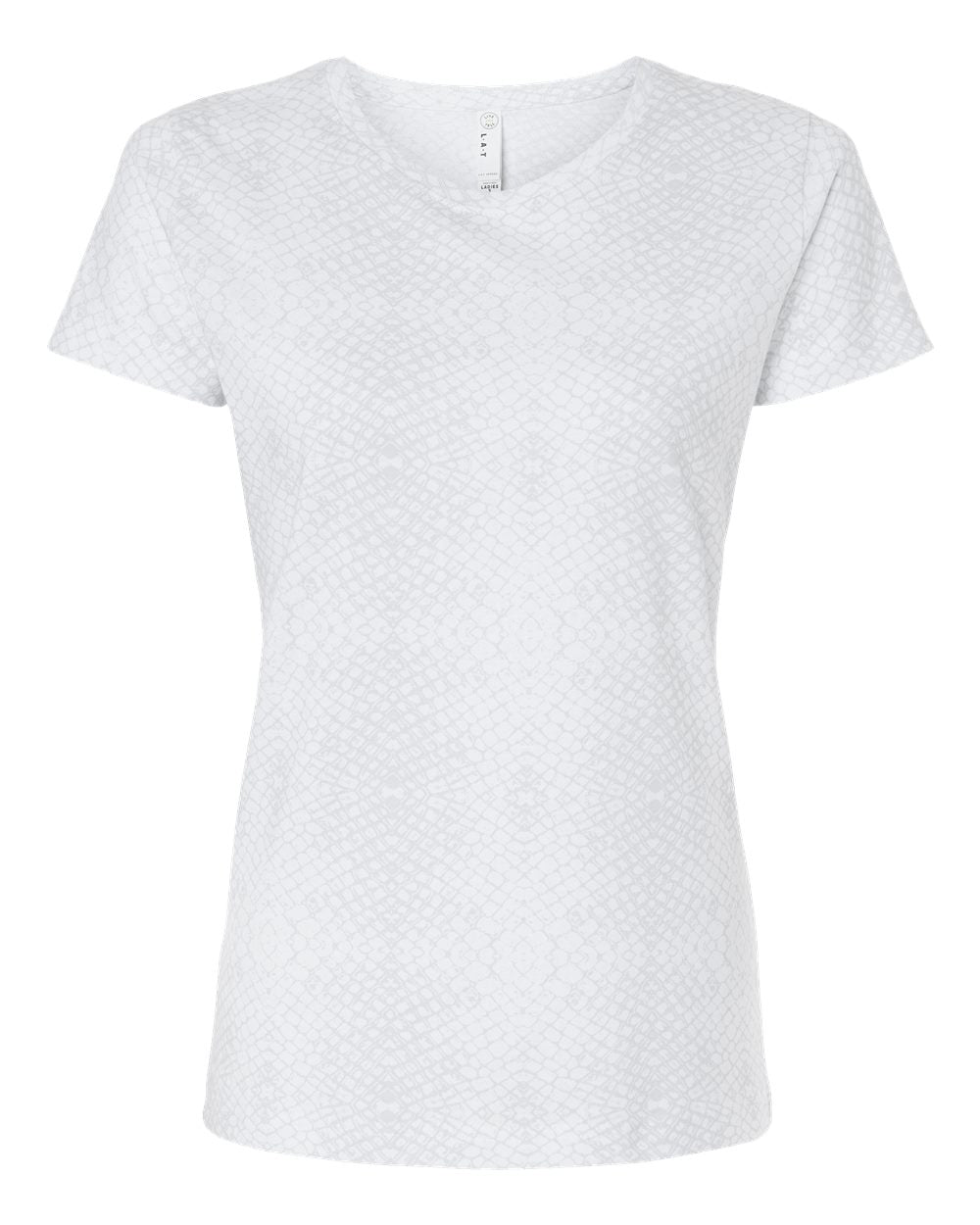 Women's Fine Jersey Tee - Front - B87238083 - White Reptile