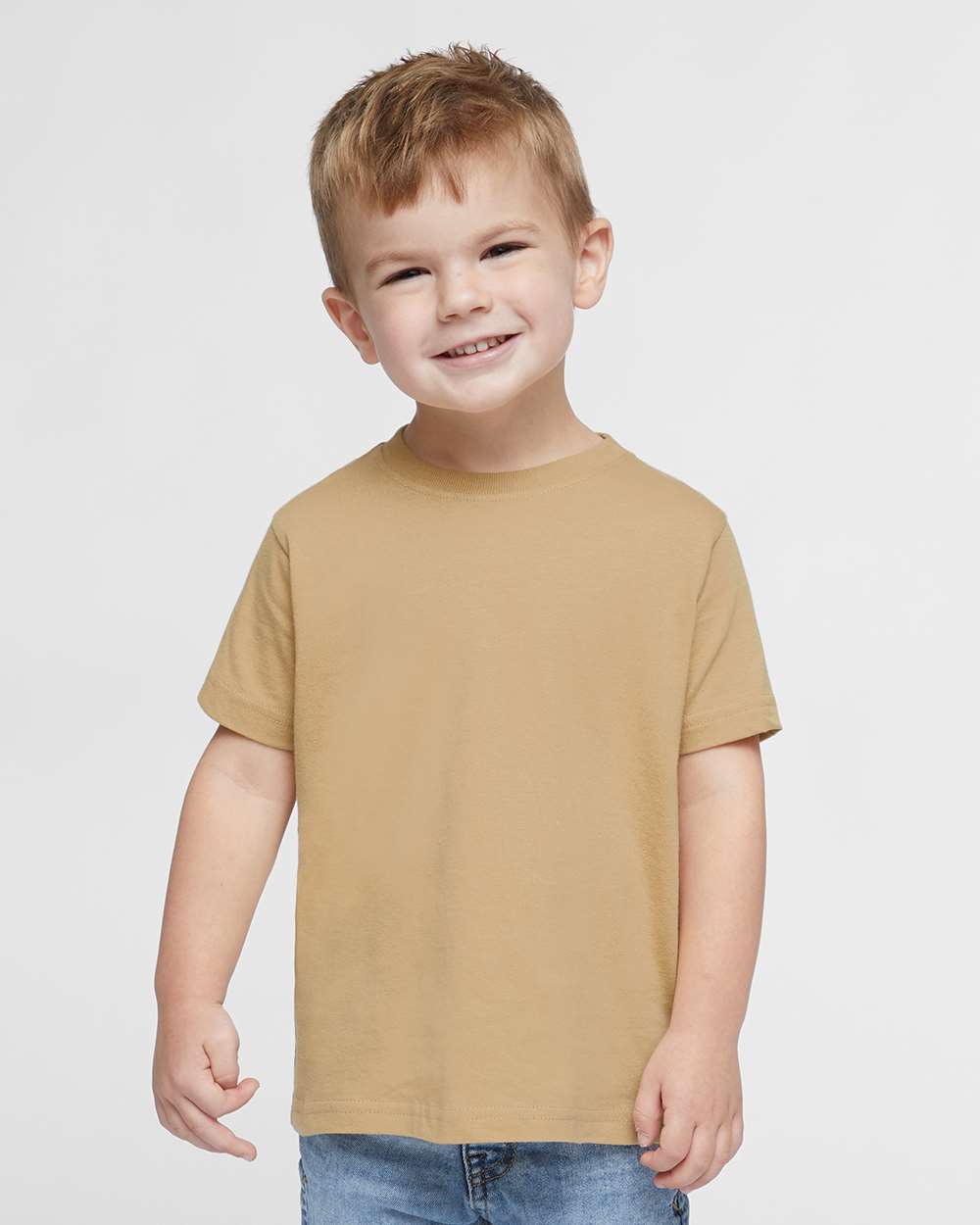 Toddler Fine Jersey Tee - OnModelFront - B31838153 - Latte