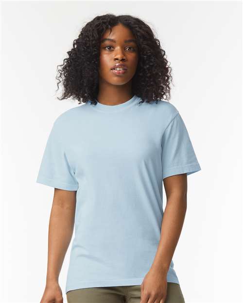 Garment-Dyed Heavyweight T-Shirt - OnModelFront - B00708123 - Hydrangea