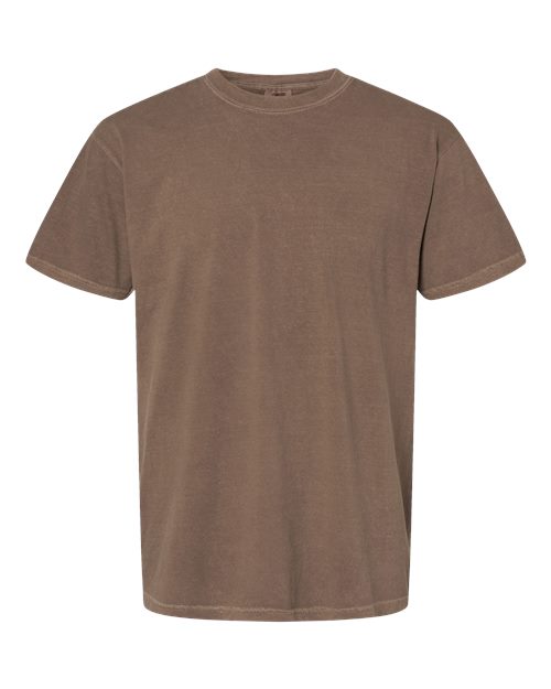 Garment-Dyed Heavyweight T-Shirt - Front - B00708203 - Espresso