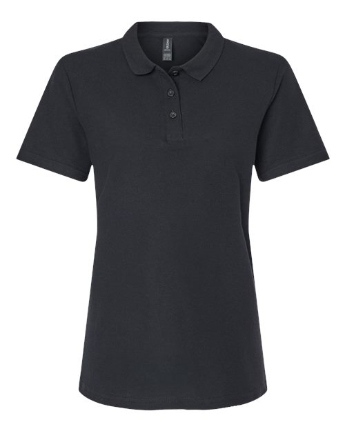 Softstyle® Women's Pique Polo - Front - B01260503 - Black
