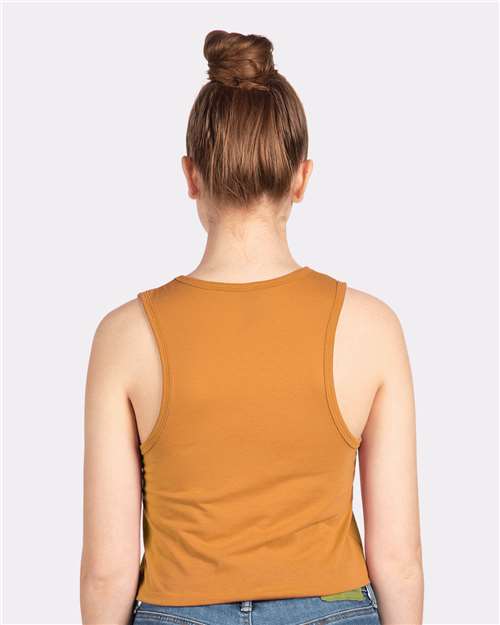 Women's Festival Crop Tank - OnModelBack - B03518282 - Antique Gold