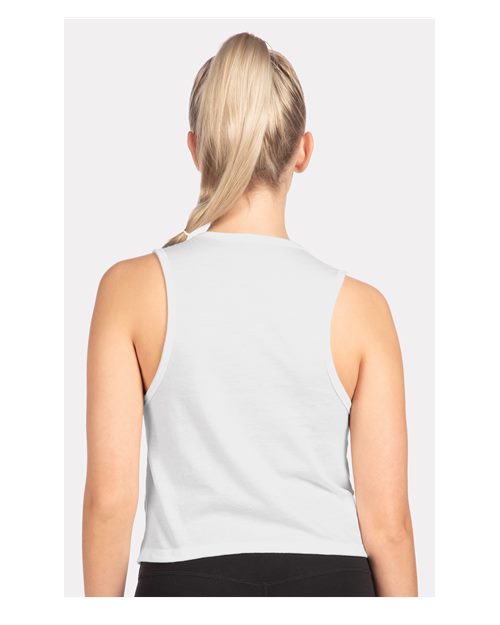 Women's Festival Crop Tank - OnModelBack - B03518002 - White