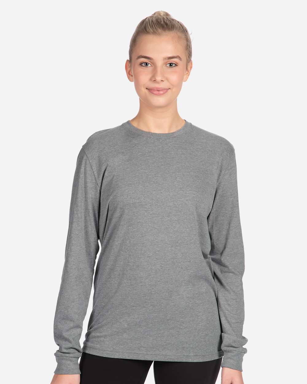 CVC Long Sleeve T-Shirt - OnModelFront - B03618592 - Dark Heather Grey