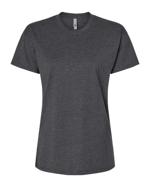 Women's CVC Relaxed T-Shirt - Front - B03718092 - Charcoal