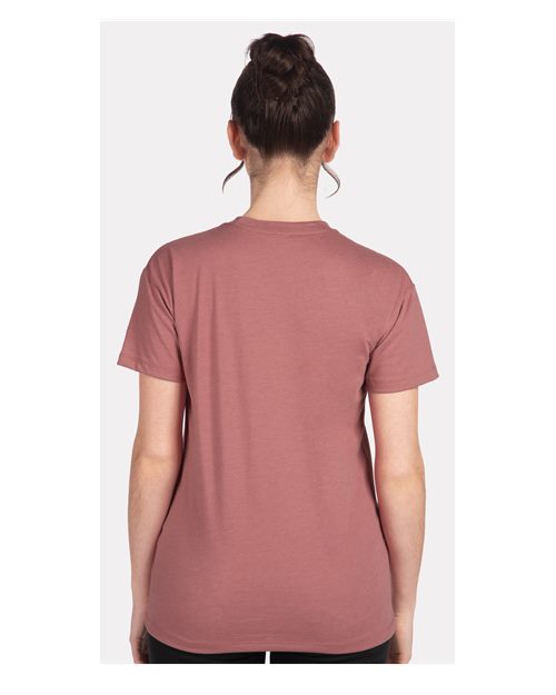 Women's CVC Relaxed T-Shirt - OnModelBack - B03718302 - Heather Mauve