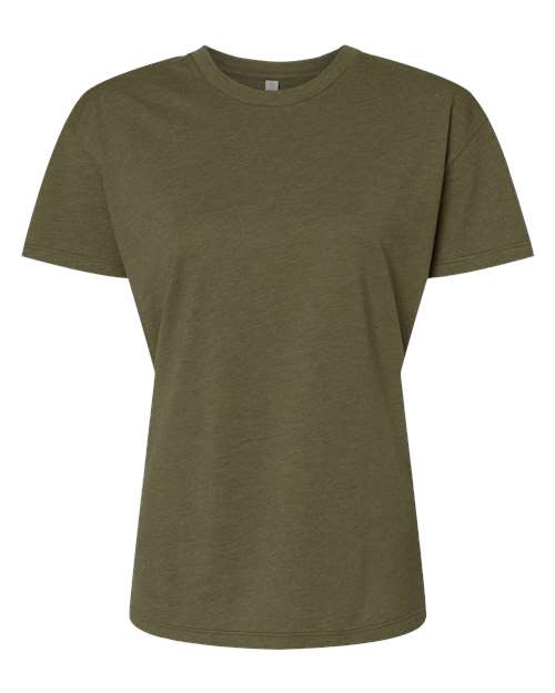 Women's CVC Relaxed T-Shirt - Front - B03718062 - Military Green