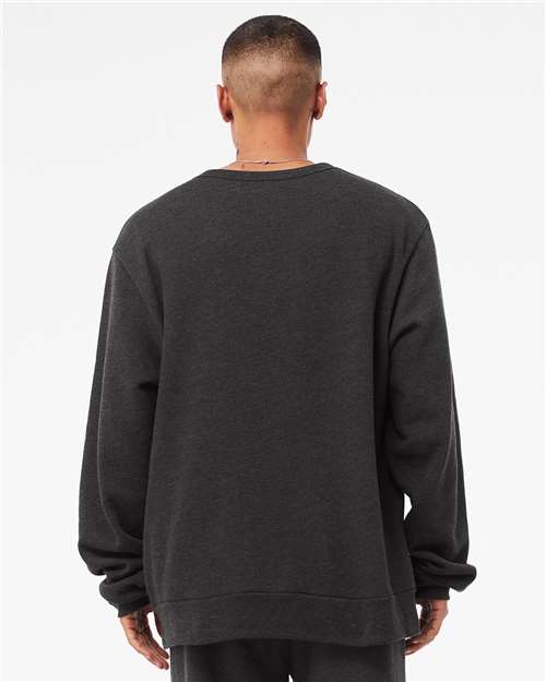 Sponge Fleece Classic Crewneck Sweatshirt - OnModelBack - B08006092 - Dark Grey Heather