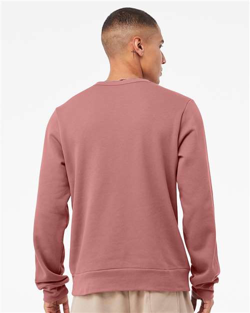 Sponge Fleece Classic Crewneck Sweatshirt - OnModelBack - B08006272 - Mauve