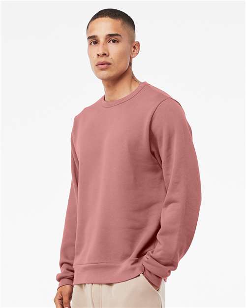Sponge Fleece Classic Crewneck Sweatshirt - OnModelSide - B08006272 - Mauve