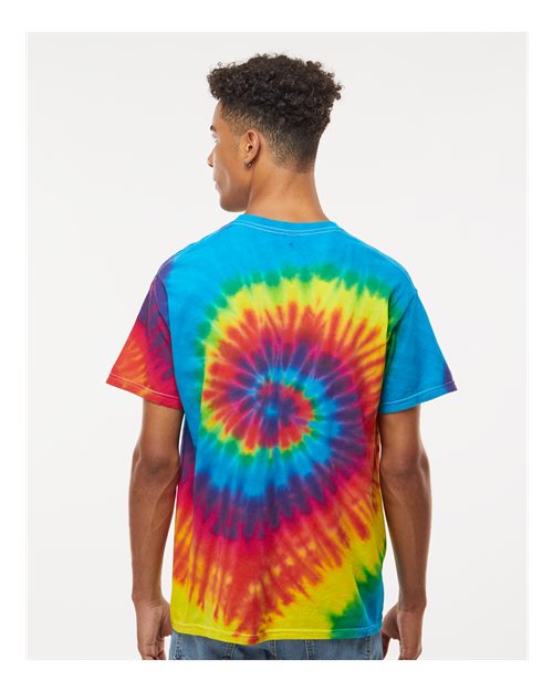 Multi-Color Tie-Dyed T-Shirt - OnModelBack - B10002213 - Reactive Rainbow