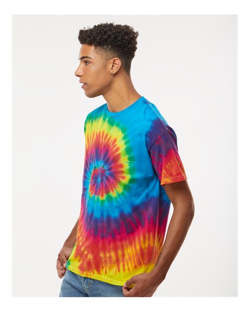 Multi-Color Tie-Dyed T-Shirt - OnModelSide - B10002213 - Reactive Rainbow