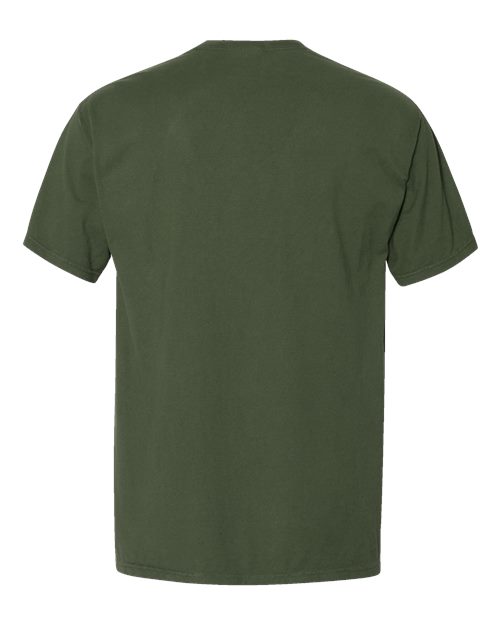 Garment-Dyed Pocket T-Shirt - Back - B35200623 - Moss