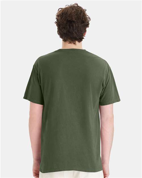 Garment-Dyed Pocket T-Shirt - OnModelBack - B35200623 - Moss