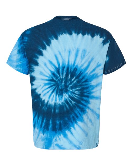 Multi-Color Tie-Dyed T-Shirt - Back - B10002763 - Blue Ocean