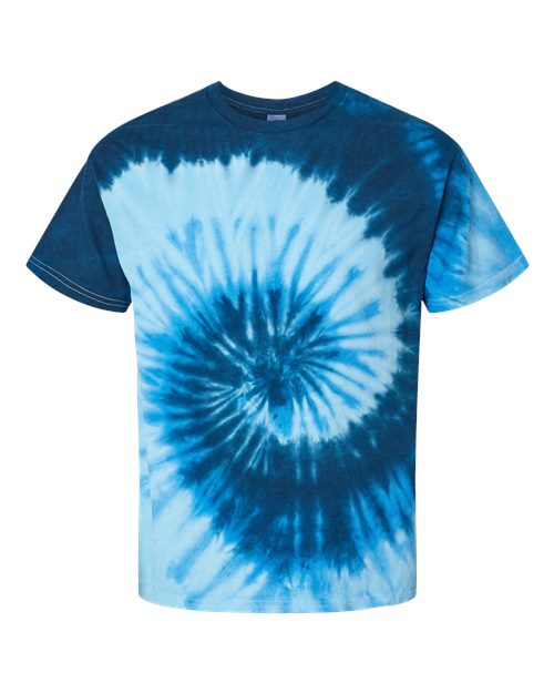 Multi-Color Tie-Dyed T-Shirt - Front - B10002763 - Blue Ocean