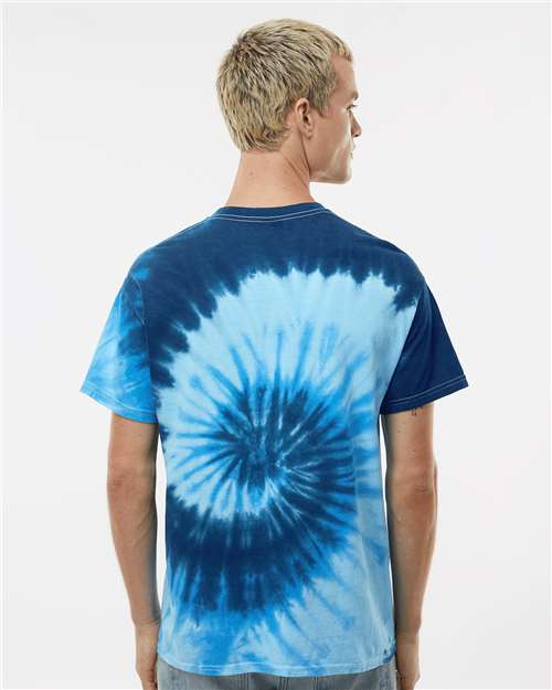 Multi-Color Tie-Dyed T-Shirt - OnModelBack - B10002763 - Blue Ocean