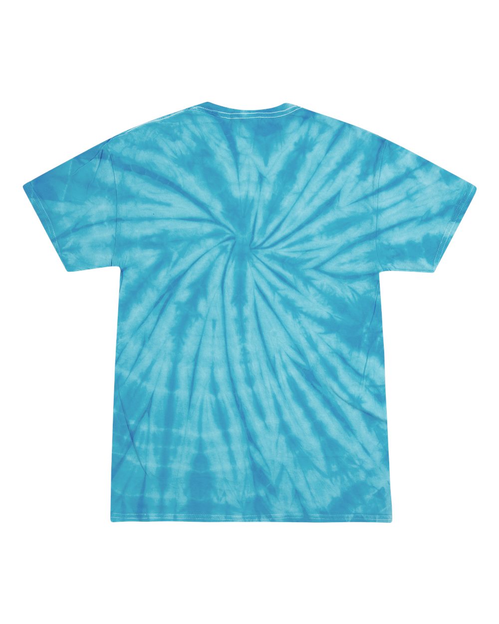Multi-Color Tie-Dyed T-Shirt - Back - B10002783 - Spider Turquoise