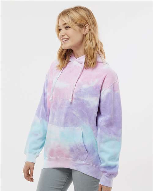 Tie-Dyed Hooded Sweatshirt - OnModelSide - B10602303 - Cotton Candy