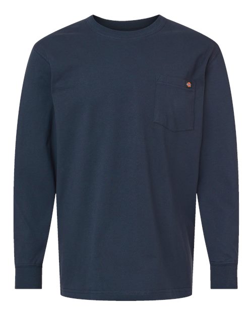 Traditional Heavyweight Long Sleeve T-Shirt - Front - B08130863 - Dark Navy