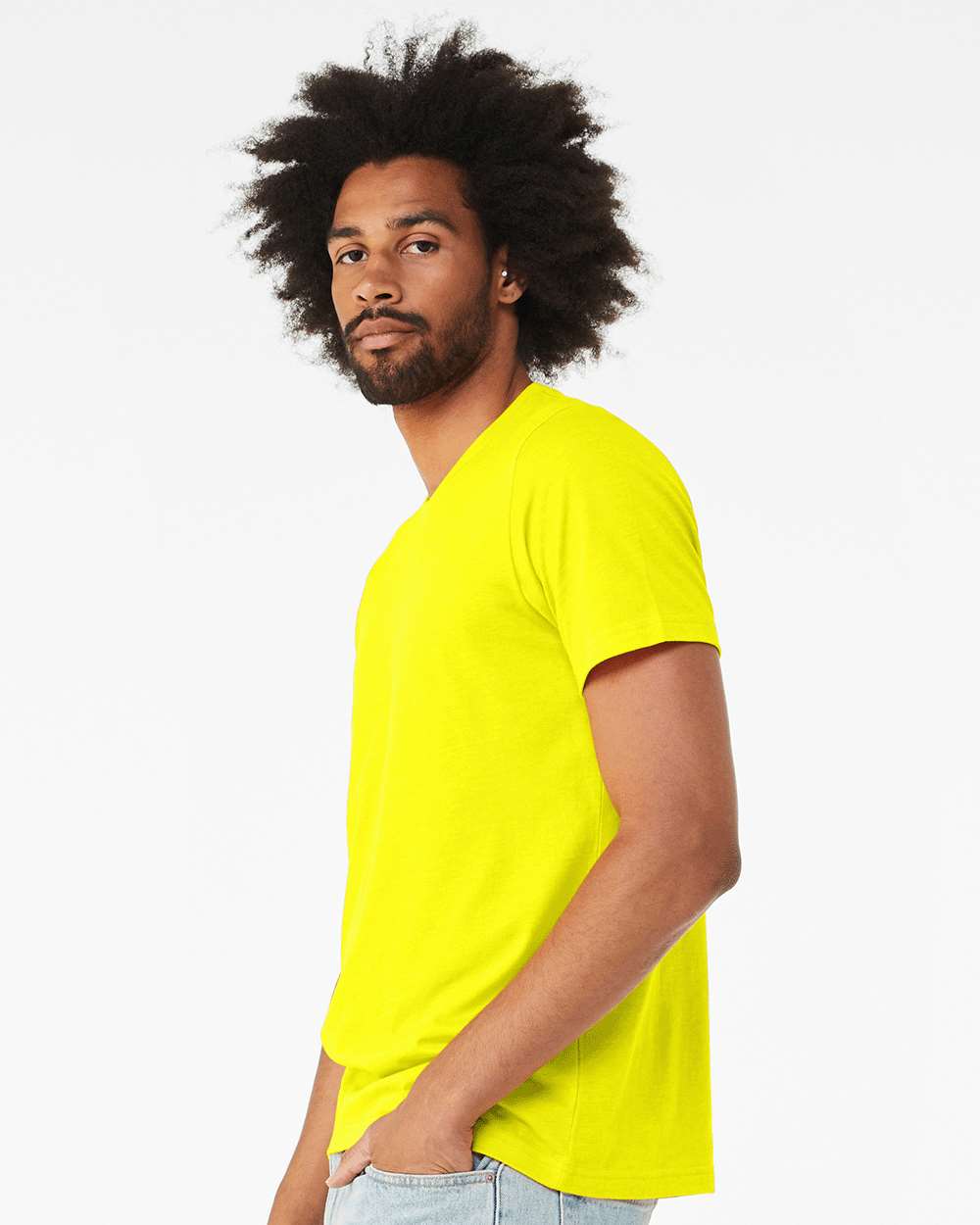 CVC Jersey Tee - OnModelSide - B00706612 - Neon Yellow