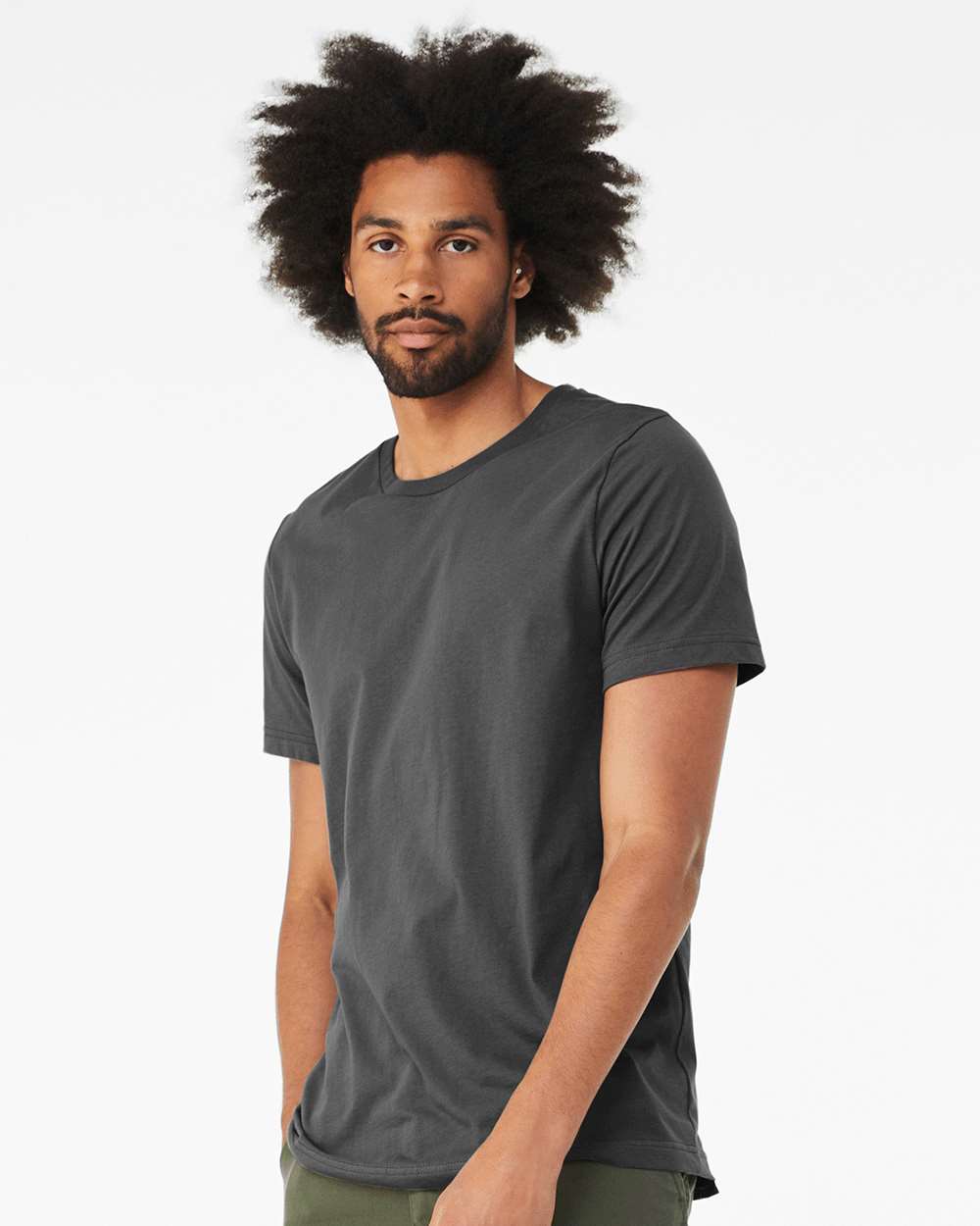 CVC Jersey Tee - OnModelSide - B00706712 - Solid Asphalt Blend