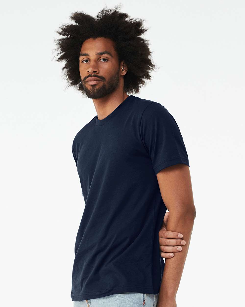 CVC Jersey Tee - OnModelSide - B00706722 - Solid Navy Blend