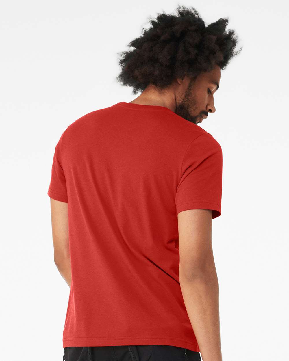 CVC Jersey Tee - OnModelBack - B00706802 - Solid Red Blend