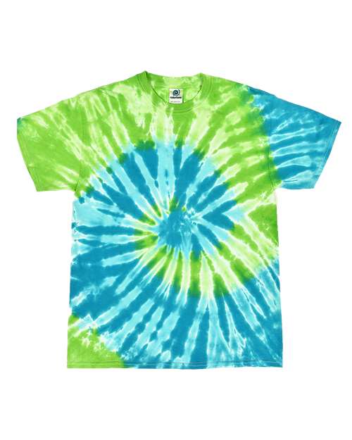 Multi-Color Tie-Dyed T-Shirt - Front - B10002203 - St Lucia