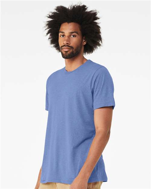 Triblend Tee - OnModelSide - B84706292 - Solid Blue Triblend
