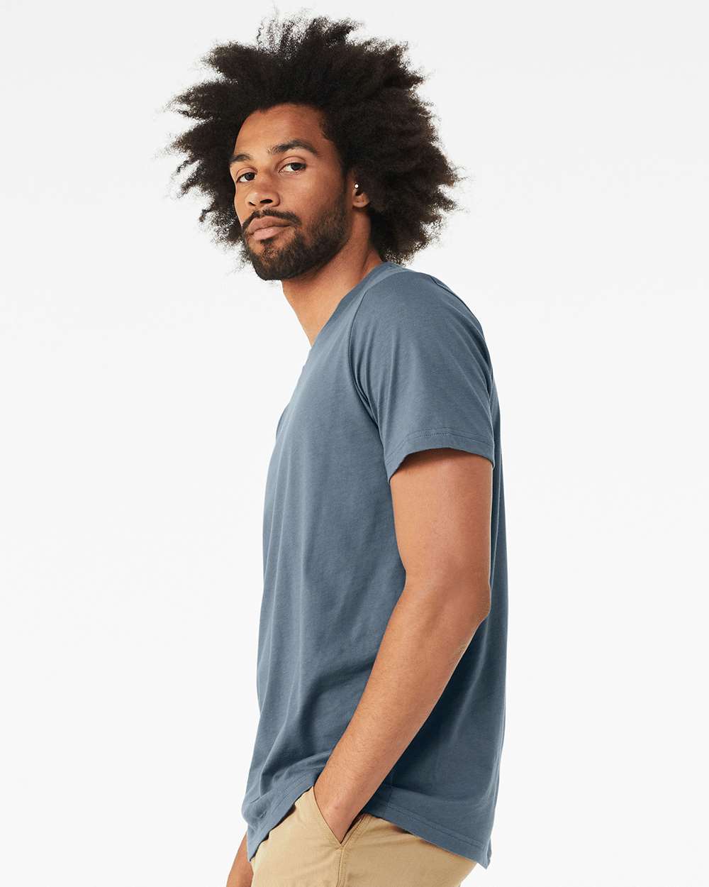 Triblend Tee - OnModelSide - B84706382 - Solid Slate Triblend