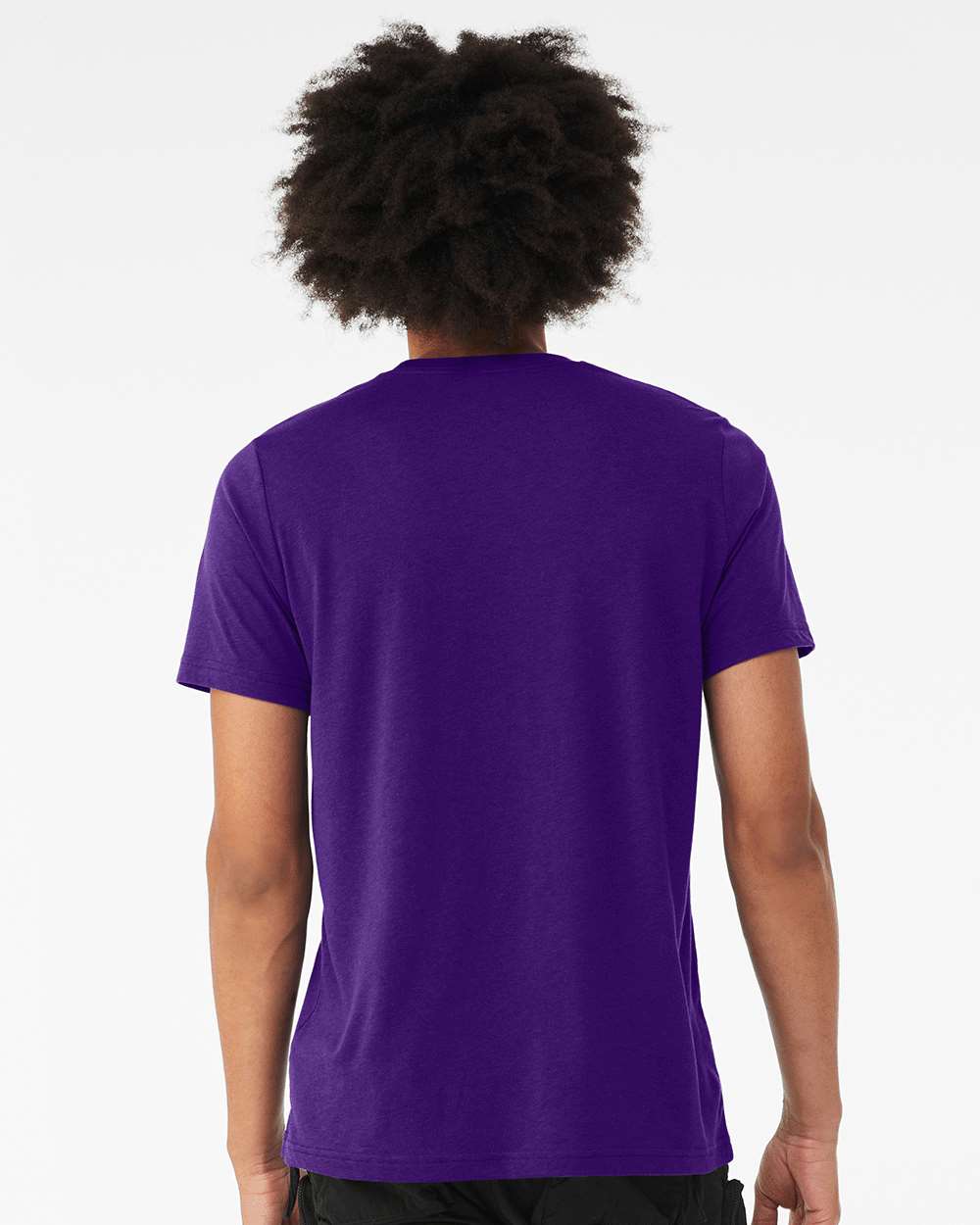 Triblend Tee - OnModelBack - B84706392 - Solid Team Purple Triblend
