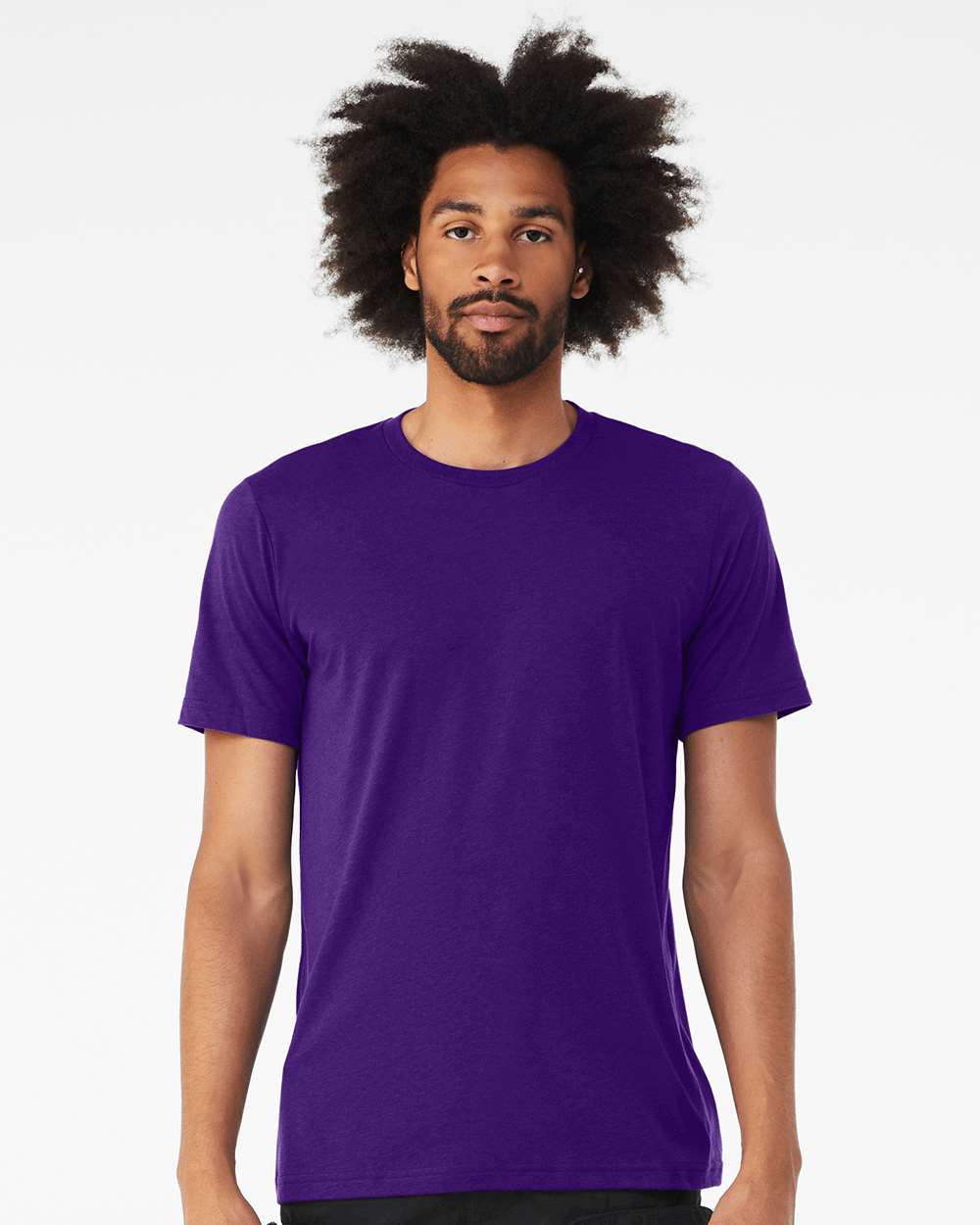 Triblend Tee - OnModelFront - B84706392 - Solid Team Purple Triblend