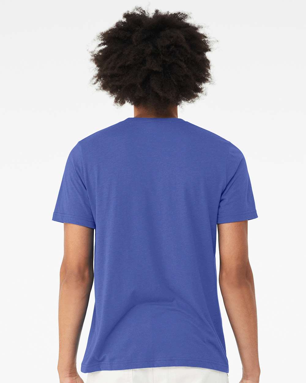 Triblend Tee - OnModelBack - B84706432 - Solid True Royal Triblend
