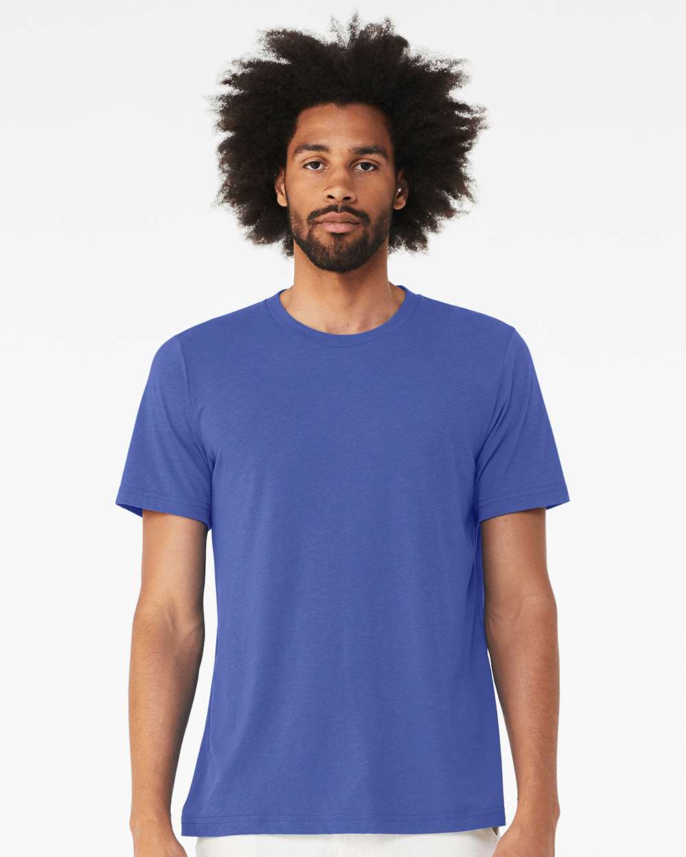 Triblend Tee - OnModelFront - B84706432 - Solid True Royal Triblend