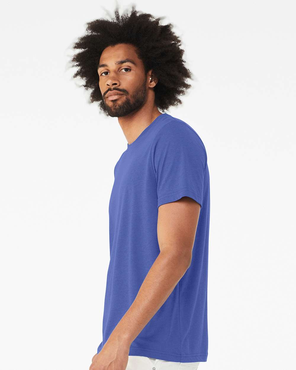 Triblend Tee - OnModelSide - B84706432 - Solid True Royal Triblend